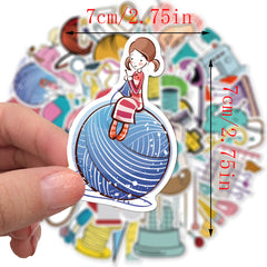 50pcs Waterproof Vinyl Stickers for Water Bottle Laptop Phone Luggage