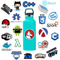50pcs Programming Stickers Waterproof Vinyl Stickers for Computer Laptop Phone