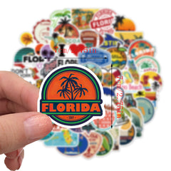 50pcs Florida Landscape Waterproof Vinyl Stickers for Water Bottles Laptop Phone