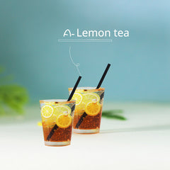 Mini Fruit Tea Beverage Model for Doll House Scene Decoration