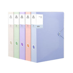 Morandi A4 File Organizer Box Dustproof Document Case 5 File Paper Organizer