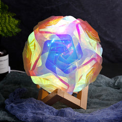 Nordic Moon Lamp Bedside LED Night Light USB Decor Bedroom Table Lamp