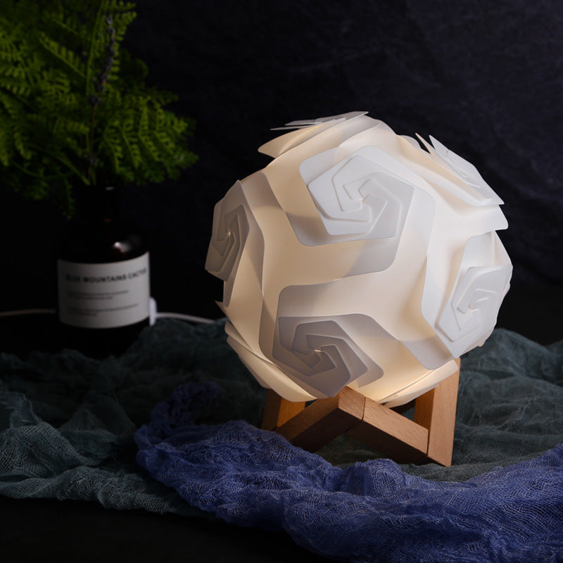 Nordic Moon Lamp Bedside LED Night Light USB Decor Bedroom Table Lamp