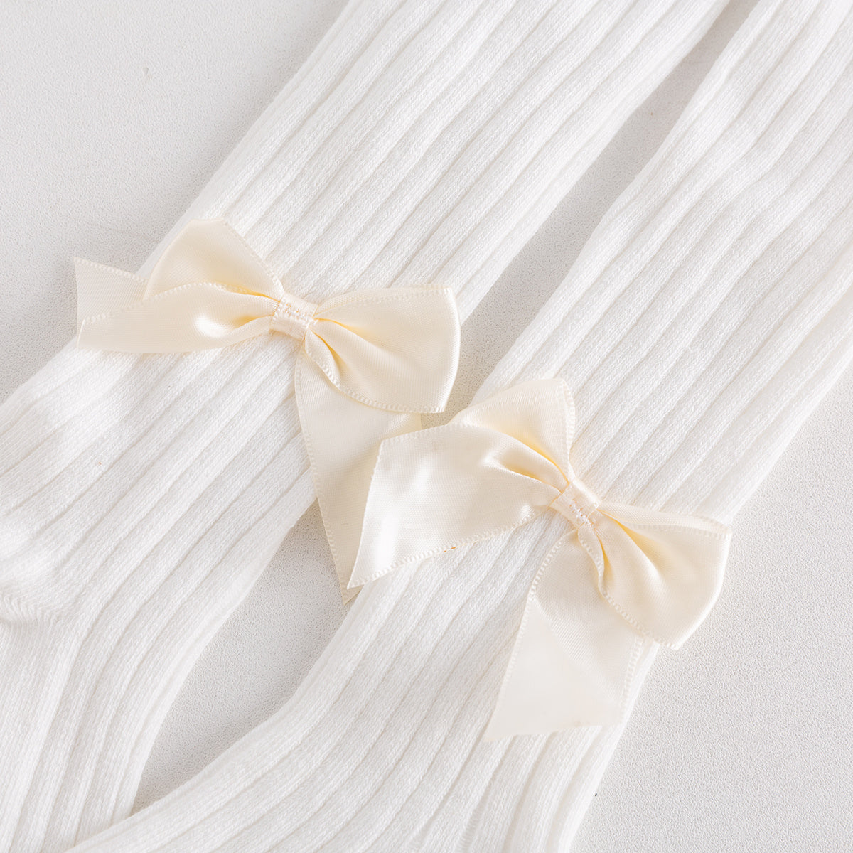 Baby Girls Tights Cable Knit Leggings With Bow