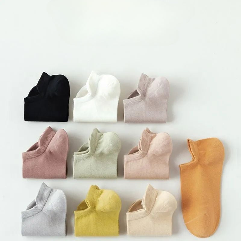 10 Pairs Lightweight Women's Ankle Socks & All-match Stockings