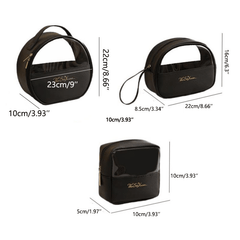 3pcs Clear Waterproof Makeup Bag Set Travel Organizer for Women & Girls