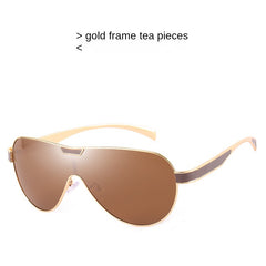 Men's Vintage Polarized Sunglasses Classic UV 400 Zipper Glasses Case