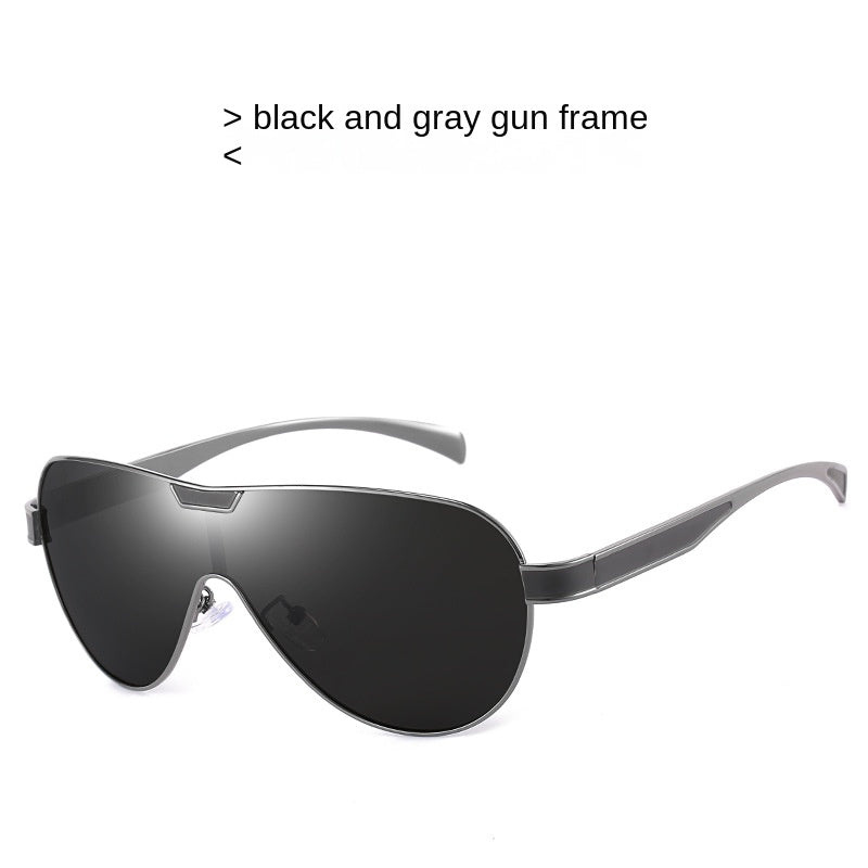 Men's Vintage Polarized Sunglasses Classic UV 400 Zipper Glasses Case