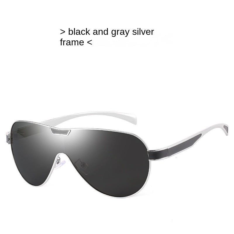 Men's Vintage Polarized Sunglasses Classic UV 400 Zipper Glasses Case