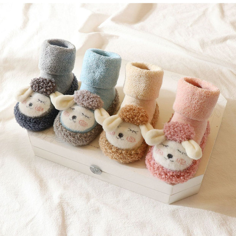 Baby Girls Kids Thickened Warm Socks Floor Shoes For Infants