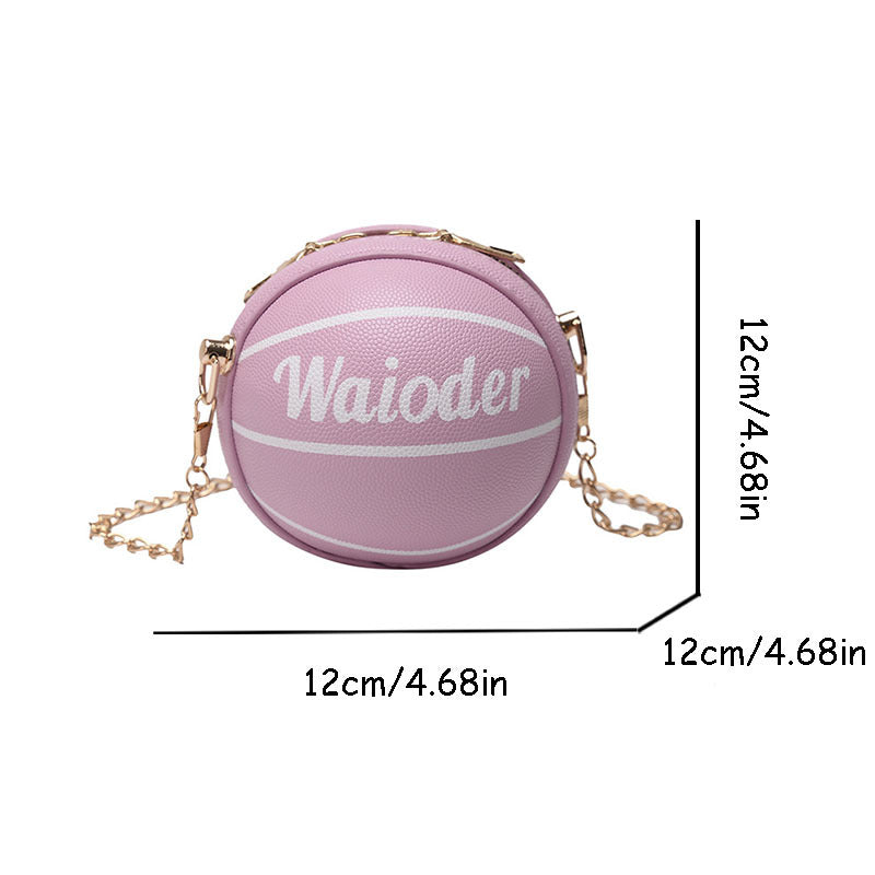 Cartoon Ball Messenger Bag For Girls Outdoor Travel Mini Coin Purse