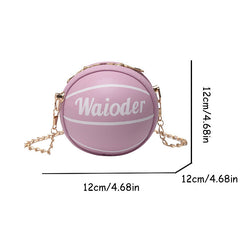 Cartoon Ball Messenger Bag For Girls Outdoor Travel Mini Coin Purse