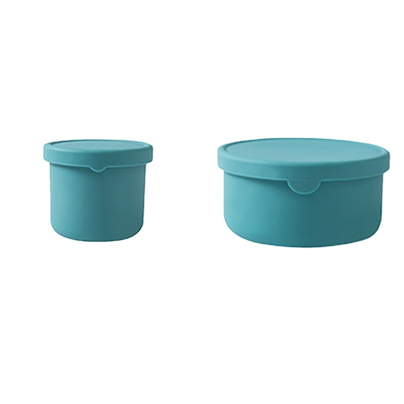 2pcs Silicone Food Storage Container Reusable Airtight Lunch Bento Boxes