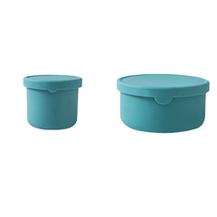 2pcs Silicone Food Storage Container Reusable Airtight Lunch Bento Boxes