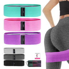 Fabric Resistance Bands Set of 3 for Hip Booty Thigh Workout