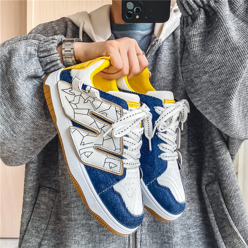 Men's Lace up Athletic Sneakers Skate Shoes