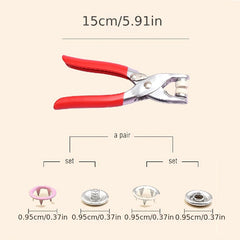 100pcs Snap Button with Snap Pliers for Sewing Garments