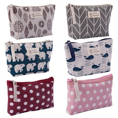 Zipper Cosmetic Pouch Travel Makeup Organizer
