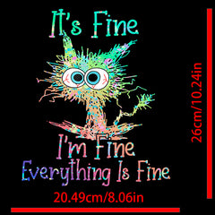 Tie Dye Cartoon Graphic Iron On Patch Heat Transfer Sticker