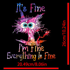 Tie Dye Cartoon Graphic Iron On Patch Heat Transfer Sticker