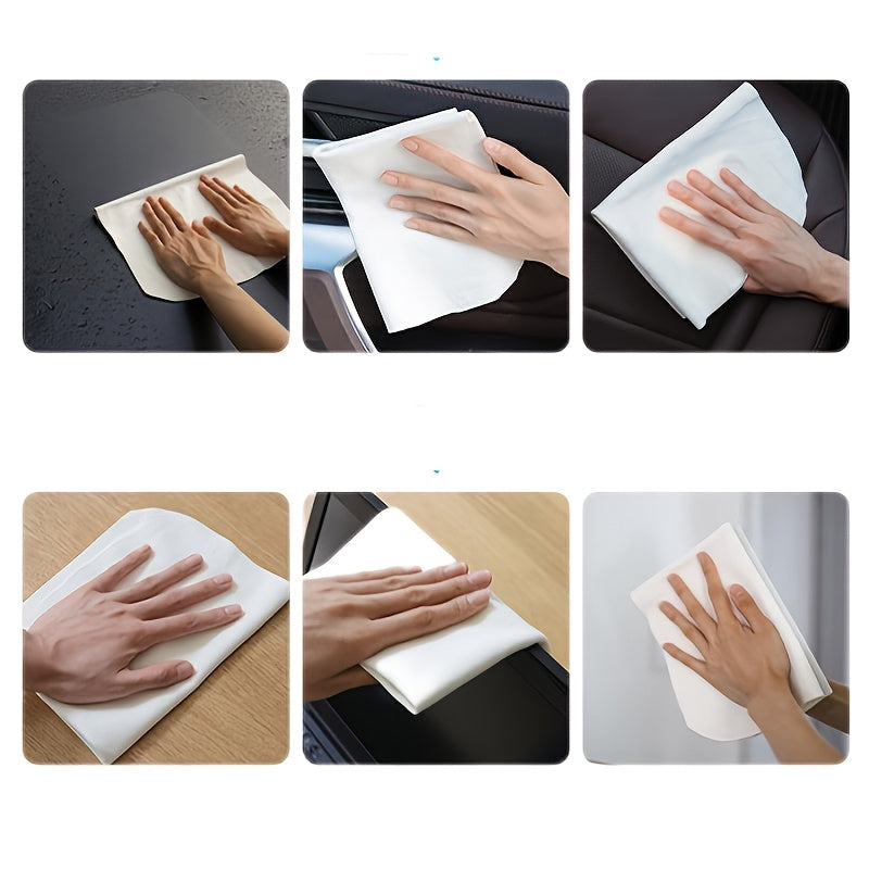 2pcs Chamois Cloth For Car Drying Towel Real Leather Washing Cloth
