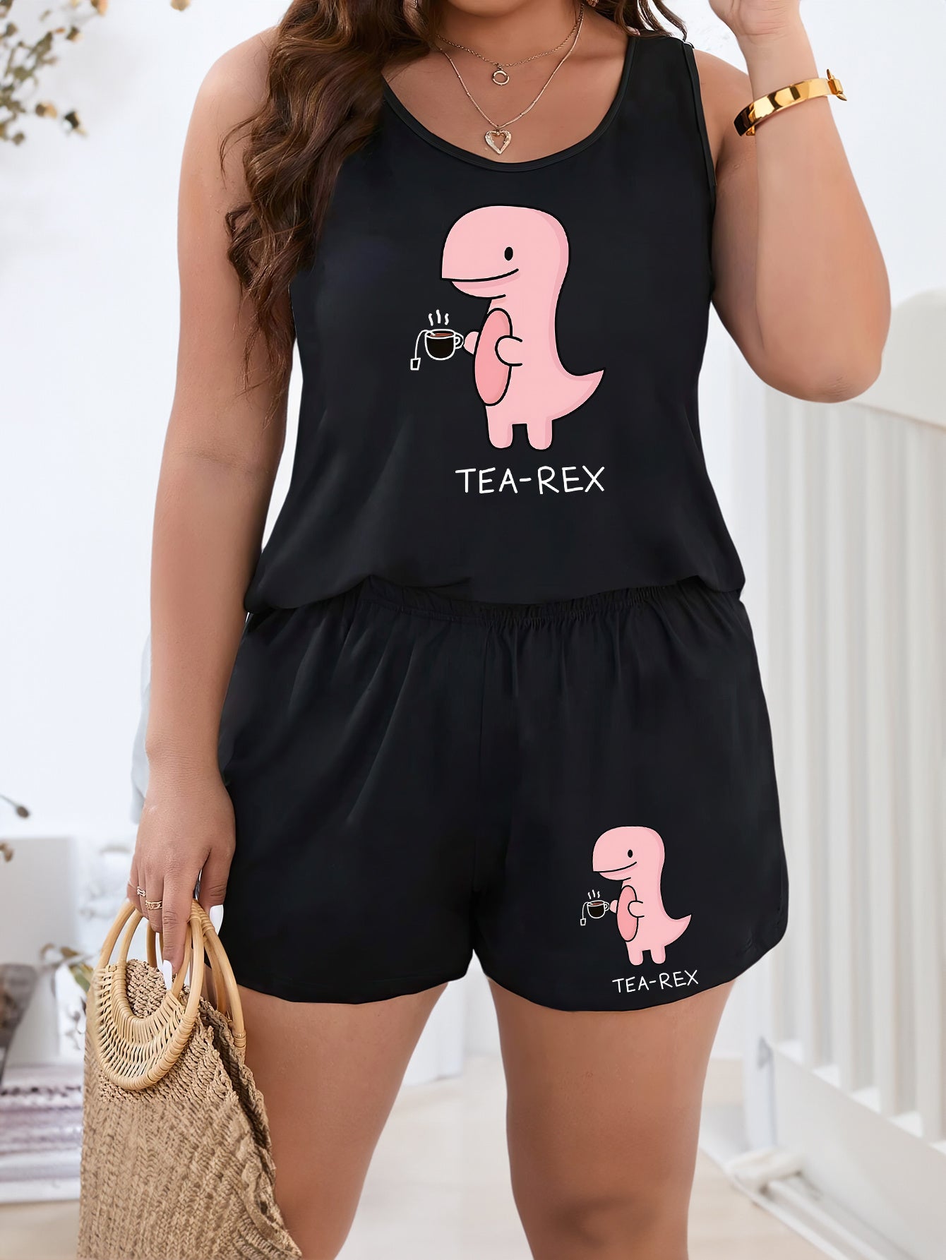 Dinosaur Pajama Set Tank Top & Shorts