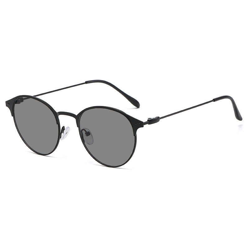 Men's Vintage Metal Round Frame Glasses