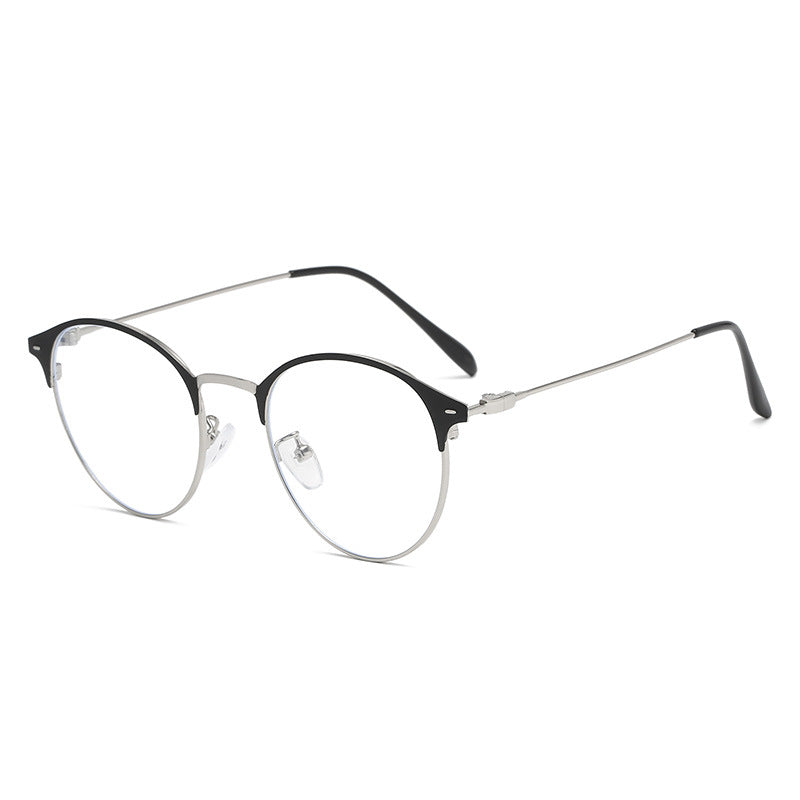 Men's Vintage Metal Round Frame Glasses