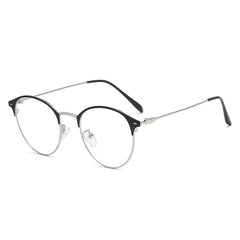 Men's Vintage Metal Round Frame Glasses