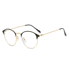 Men's Vintage Metal Round Frame Glasses