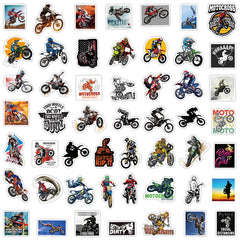 50pcs Dirt Bike Motocross Stickers Waterproof DIY Room Decoration