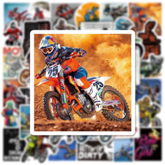 50pcs Dirt Bike Motocross Stickers Waterproof DIY Room Decoration