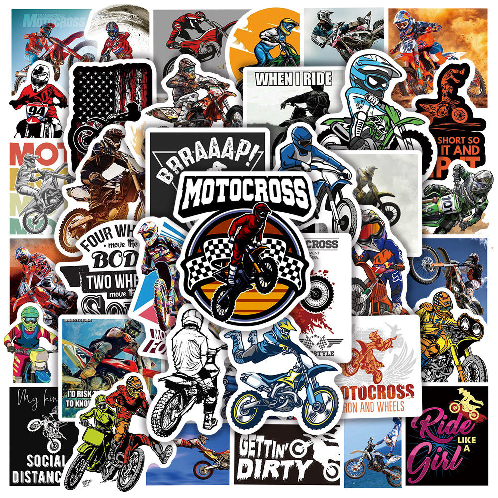 50pcs Dirt Bike Motocross Stickers Waterproof DIY Room Decoration