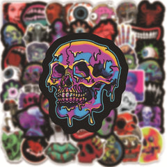 50pcs Horror Halloween Scary Graffiti Stickers Waterproof DIY Room Decoration