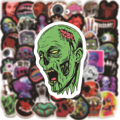 50pcs Horror Halloween Scary Graffiti Stickers Waterproof DIY Room Decoration