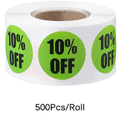 500pcs Percent Off Stickers Markers for Shopping Promotion Retail