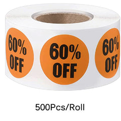 500pcs Percent Off Stickers Markers for Shopping Promotion Retail