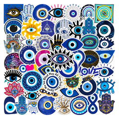 50pcs Evil Eyes Stickers Fun Waterproof Reusable DIY Room Decoration