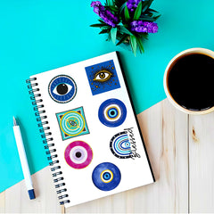 50pcs Evil Eyes Stickers Fun Waterproof Reusable DIY Room Decoration
