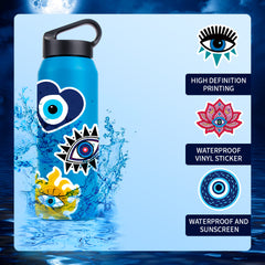 50pcs Evil Eyes Stickers Fun Waterproof Reusable DIY Room Decoration