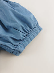 MARC&JANIE Girls Soft Denim Vintage Lantern Shorts