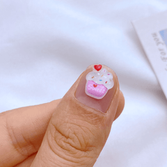 10pcs Mini Ice Cream Cake Charms for Jewelry & Manicures