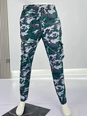 Camo Cargo Pants Men's Flap Pocket Trousers Outdoor Work Streetwear