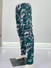 Camo Cargo Pants Men's Flap Pocket Trousers Outdoor Work Streetwear