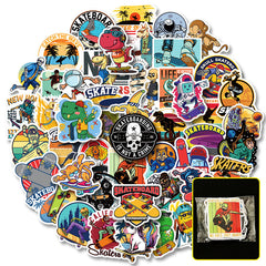 50pcs Cartoon Hip Hop Stickers Fun Waterproof Reusable DIY Room Decoration