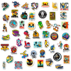50pcs Cartoon Hip Hop Stickers Fun Waterproof Reusable DIY Room Decoration