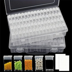 32-64 Slots Clear Storage Box Jewelry Beads Charms Organizer DIY Craft Small Ite