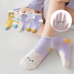 5 Pairs Cartoon Bunny Baby Socks for Girls