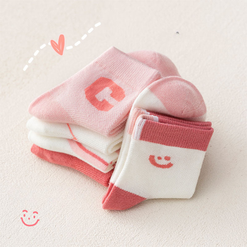 5 Pairs Cartoon Bunny Baby Socks for Girls