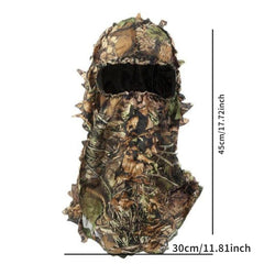 Leafy Camo Hat with 3D Full Face Mask for Turkey Hunting
